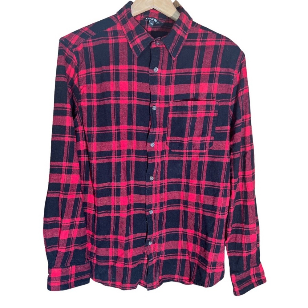 George Buffalo Check Flannel Shirt, Long sleeve, SZ L